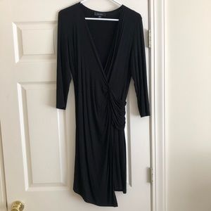 Karen Kane Black Faux Wrap Dress